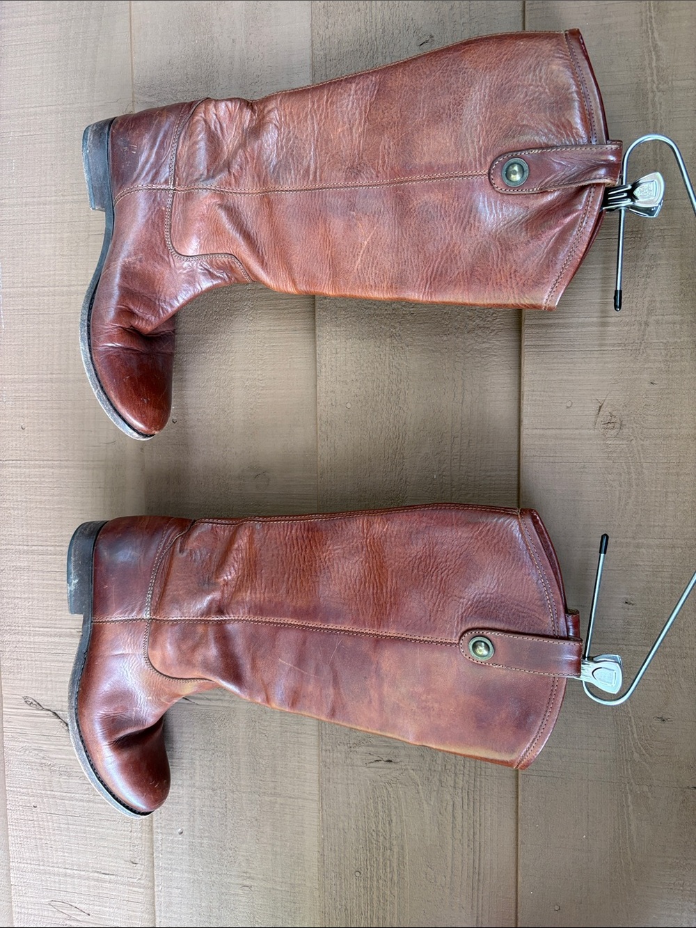 Women’s rich brown leather riding boots